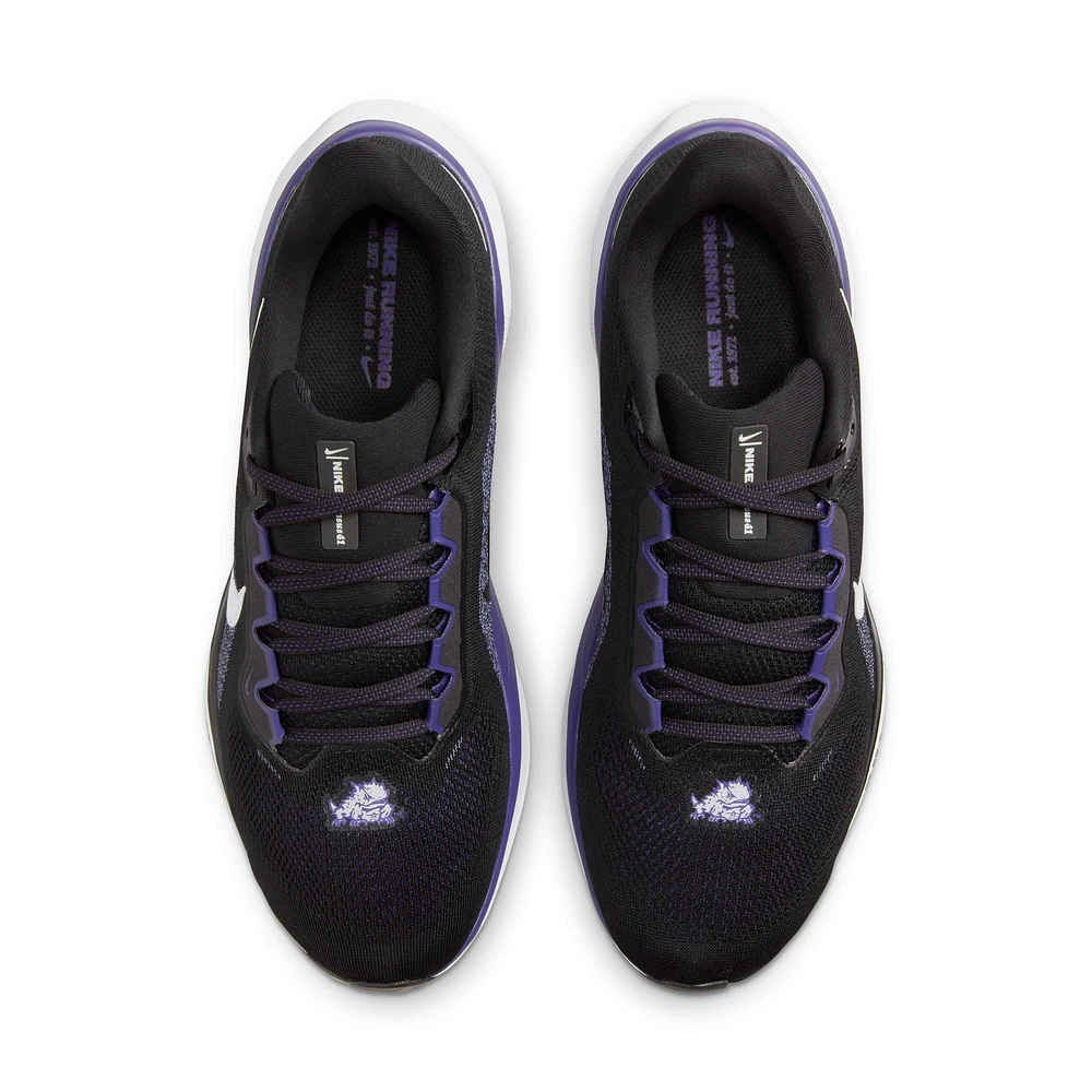 Chaussures de course unisexes Nike Zoom Pegasus 41 noires TCU Horned Frogs