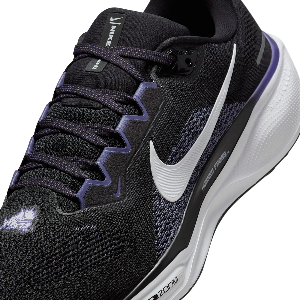 Chaussures de course unisexes Nike Zoom Pegasus 41 noires TCU Horned Frogs