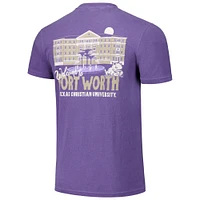 T-shirt unisexe violet TCU Horned Frogs Hyper Local Bienvenue sur le campus