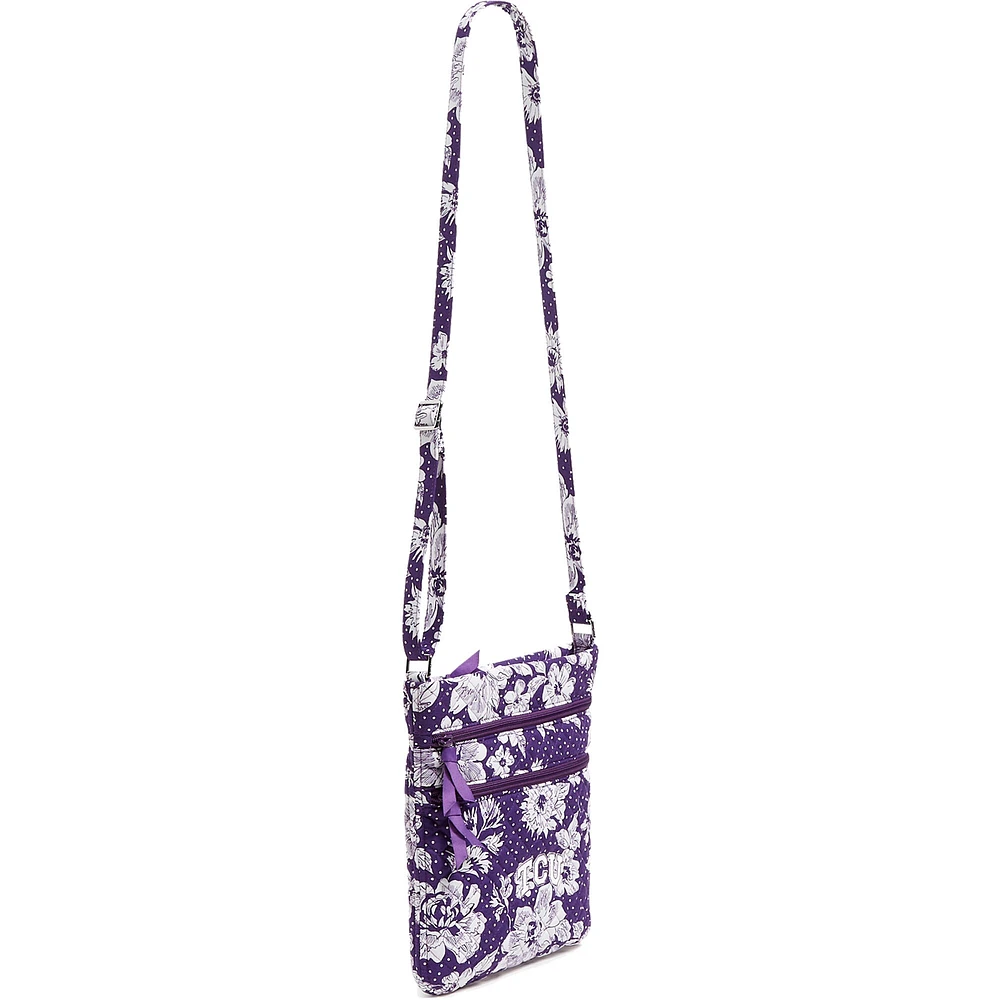 Vera Bradley TCU Horned Frogs Rain Garden Triple-Zip Hipster Crossbody Bag
