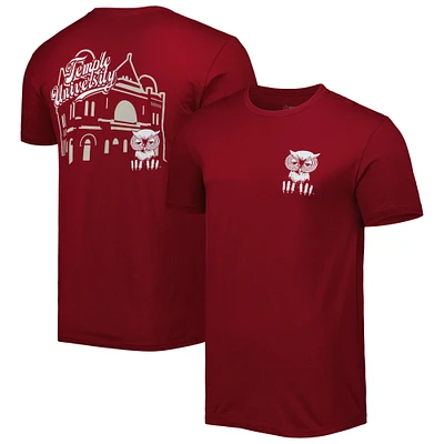 T-shirt premium pour hommes Cherry Temple Owls Mascot Landscape