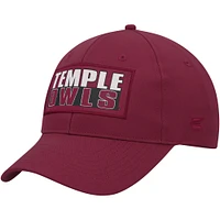 Men's Colosseum Cherry Temple Owls Positraction Snapback Hat