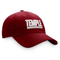 Men's Top of the World Red Temple Owls Slice Adjustable Hat