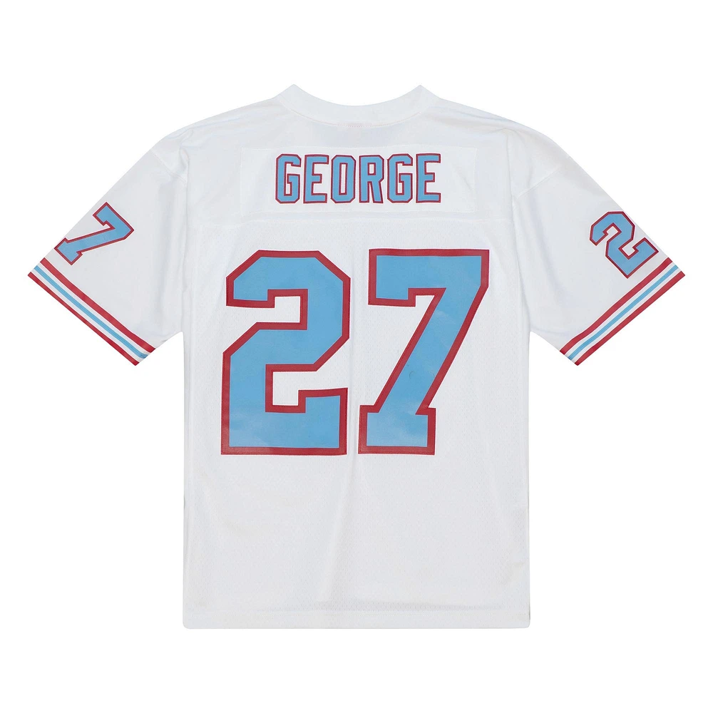 Men's Mitchell & Ness Eddie George White Tennessee Oilers Legacy Replica Jersey