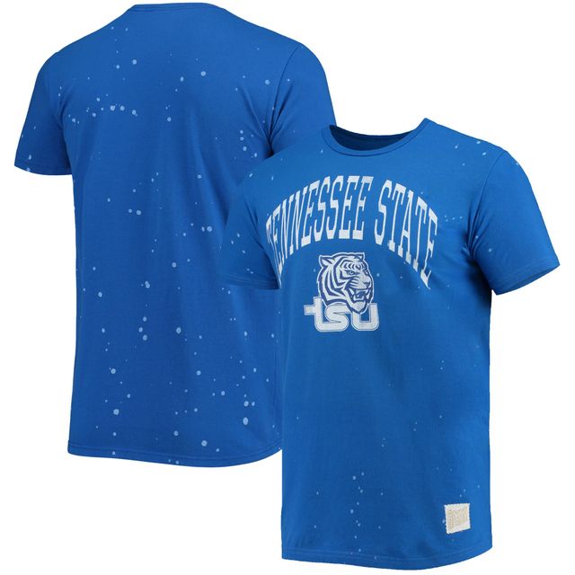 T-shirt Original Rétro Marques pour hommes Royal Tennessee State Tigers Bleach Splatter