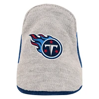 Girls Infant Heather Gray/Navy Tennessee Titans All Dolled Up Three-Piece Bodysuit, Skirt & Booties Set