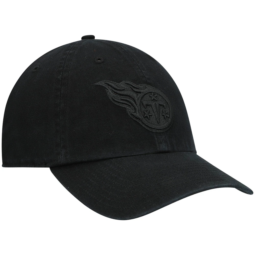 Men's '47 Black Tennessee Titans Team Tonal Clean Up Adjustable Hat