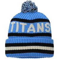 Men's '47 Light Blue Tennessee Titans Bering Cuffed Knit Hat with Pom