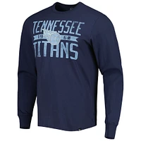 Men's '47 Navy Tennessee Titans Brand Wide Out Franklin Long Sleeve T-Shirt