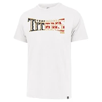 Men's '47 White Tennessee Titans Flag Script Franklin T-Shirt