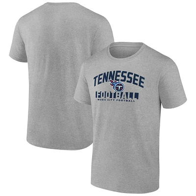 T-shirt anti-sérigraphie gris chiné pour homme Fanatics Tennessee Titans