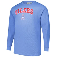 Men's Fanatics Light Blue Tennessee Titans Big & Tall Oilers Throwback Thermal Long Sleeve T-Shirt