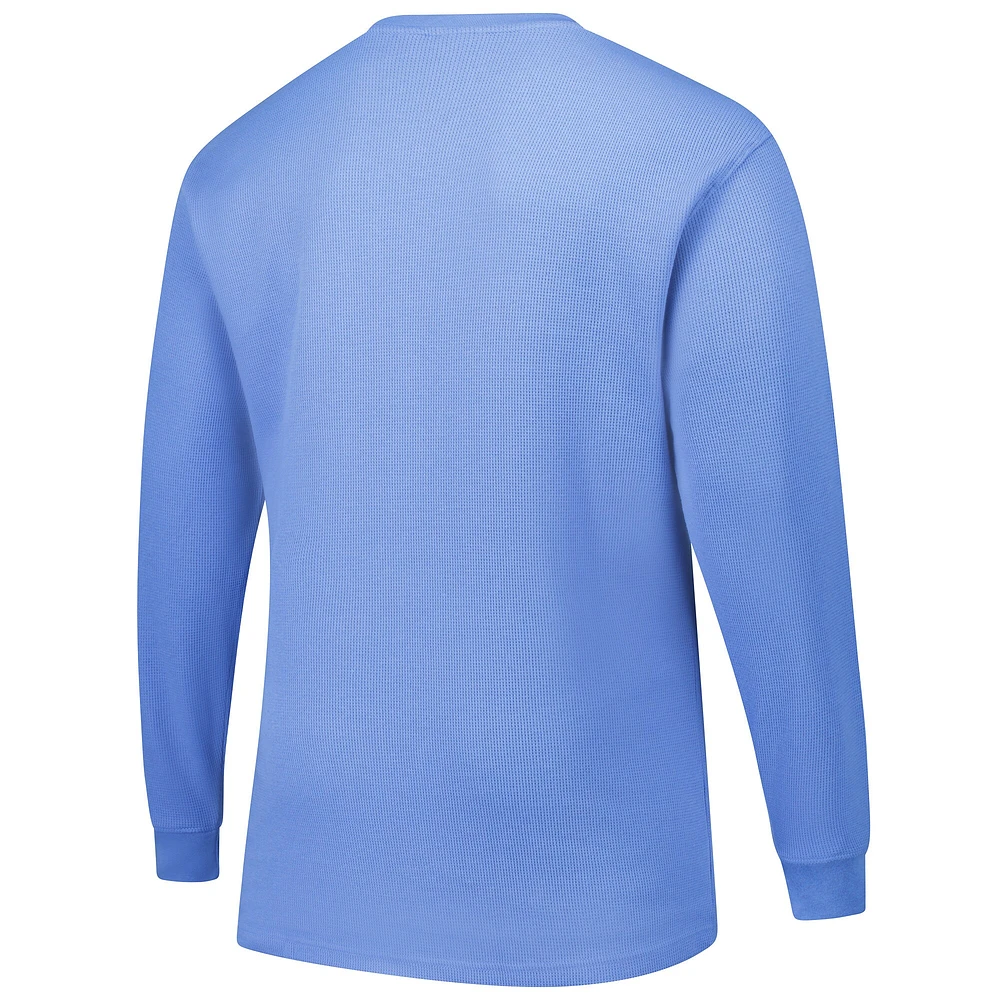 Men's Fanatics Light Blue Tennessee Titans Big & Tall Oilers Throwback Thermal Long Sleeve T-Shirt