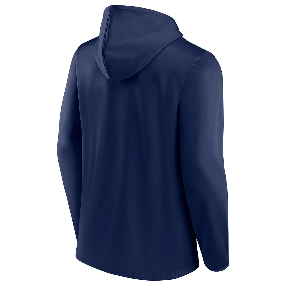 Men's Fanatics Navy/Light Blue Tennessee Titans Ball Carrier Full-Zip Hoodie