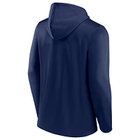 Men's Fanatics Navy/Light Blue Tennessee Titans Ball Carrier Full-Zip Hoodie