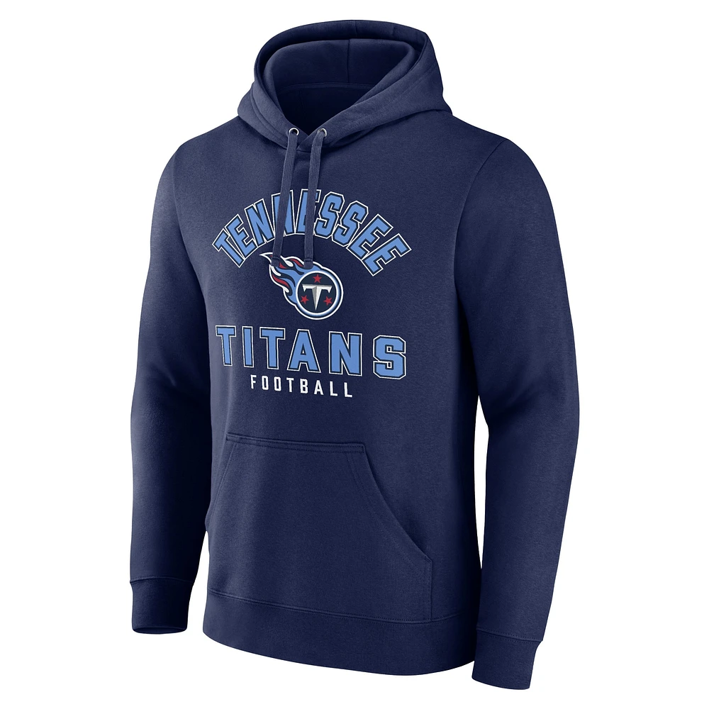 Men's Fanatics  Navy Tennessee Titans Between the Pylons Pullover Hoodie