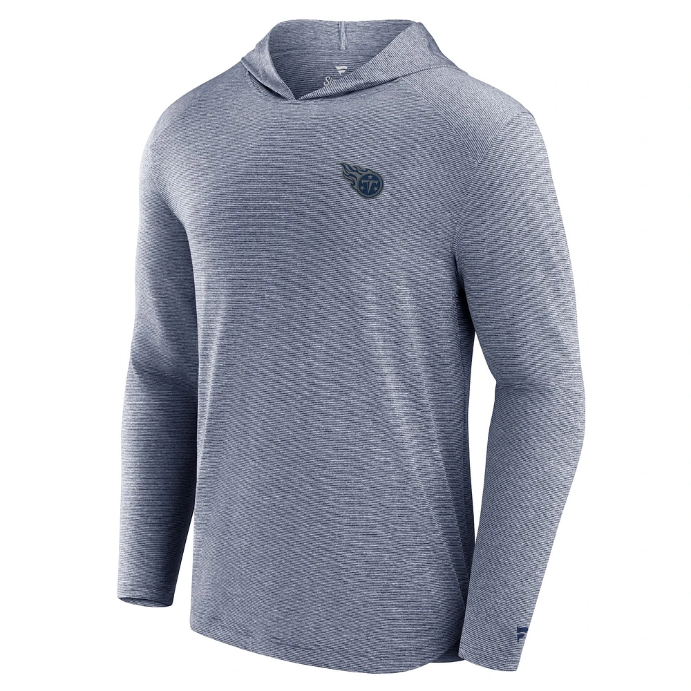 Men's Fanatics Navy Tennessee Titans Front Office Tech Lightweight Hoodie T-Shirt