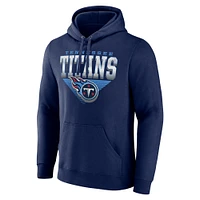 Men's Fanatics Navy Tennessee Titans Geometric Chrome Pullover Hoodie