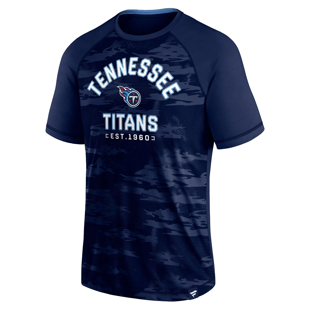 Men's Fanatics Navy Tennessee Titans Hail Mary Defender Raglan T-Shirt