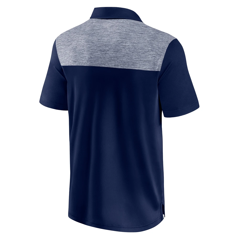 NUT TITAN NAVY HEATHER 22 NFL MEN'S FANATICS MARQUE LONG SHOT POLO POLMEN