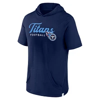 Men's Fanatics Navy Tennessee Titans Offensive Strategy Short Sleeve Pullover Hoodie