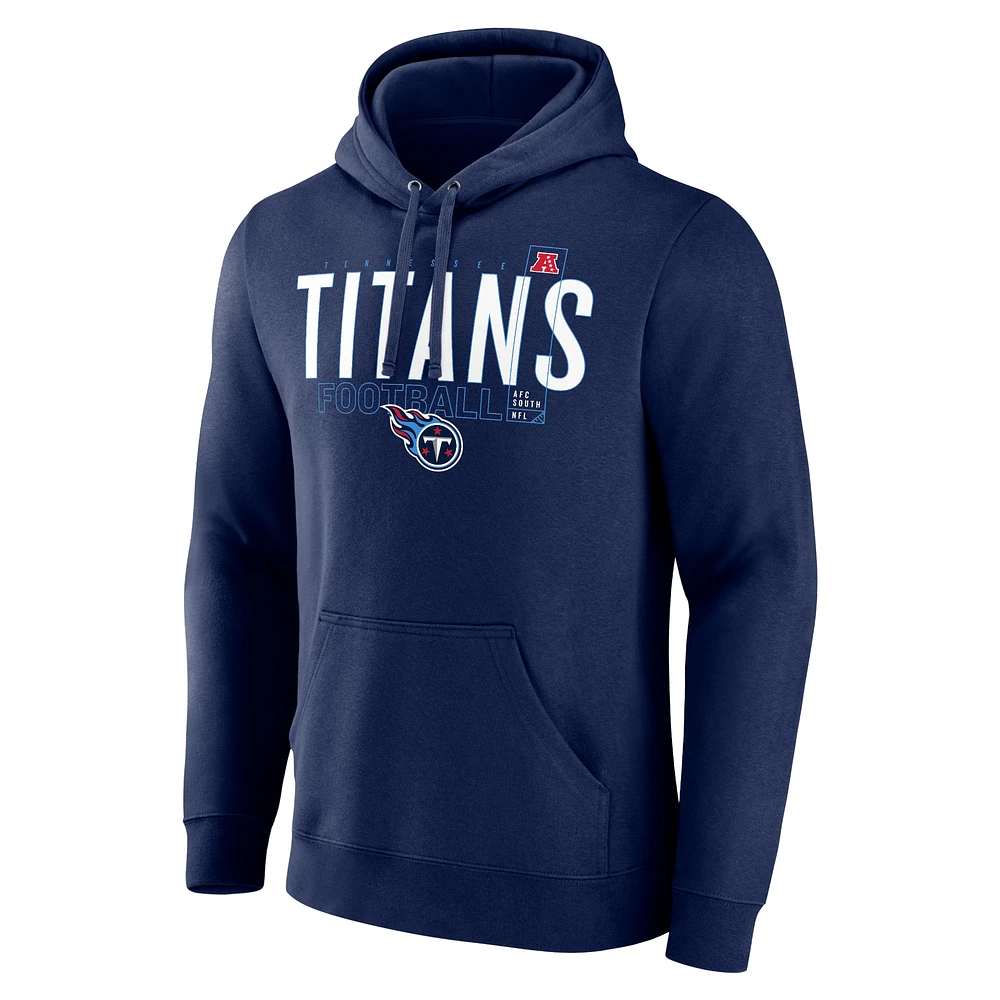 Men's Fanatics Navy Tennessee Titans Pylon Outline Pullover Hoodie