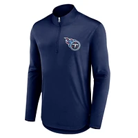 Men's Fanatics Navy Tennessee Titans Tough Minded Quarter-Zip Top