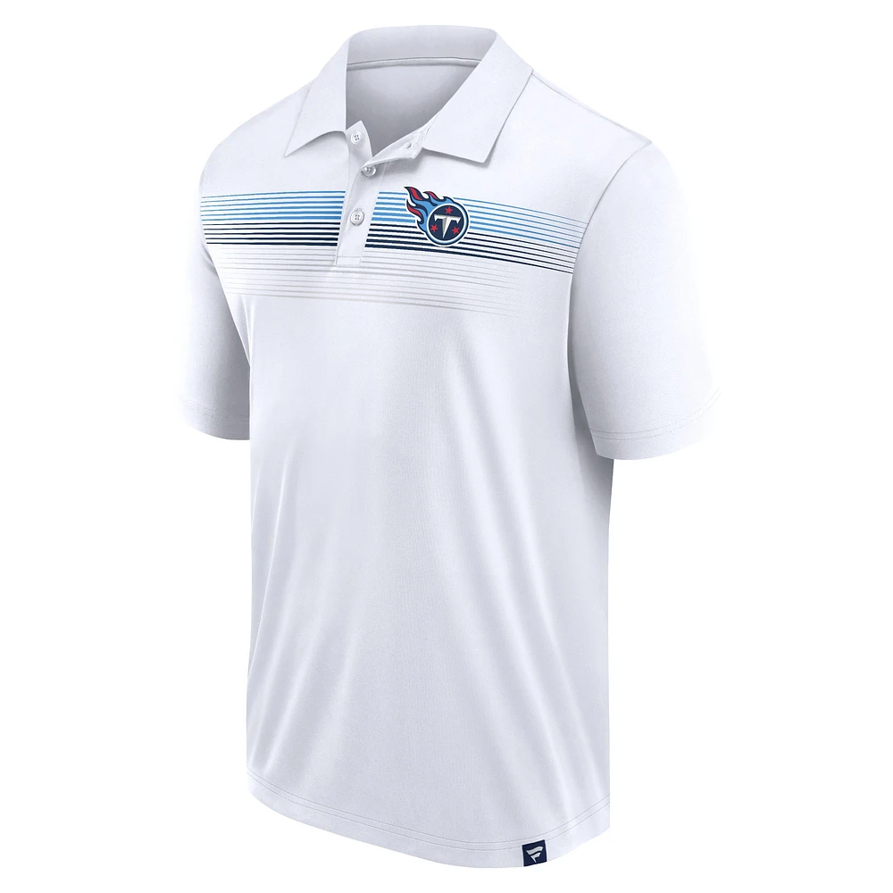 Men's Fanatics White Tennessee Titans Victory For Us Interlock Polo