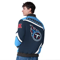 Veste à boutons-pression G-III Extreme bleu marine pour homme Tennessee Titans Maximum Racing
