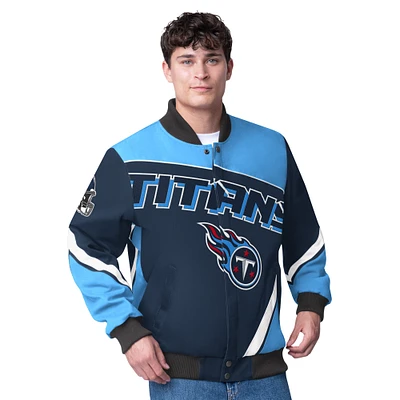 Veste à boutons-pression G-III Extreme bleu marine pour homme Tennessee Titans Maximum Racing