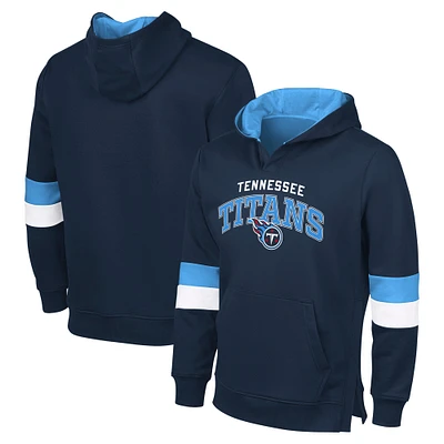 Sweat à capuche adaptatif pour homme G-III Sports by Carl Banks bleu marine/bleu clair Tennessee Titans Faceoff