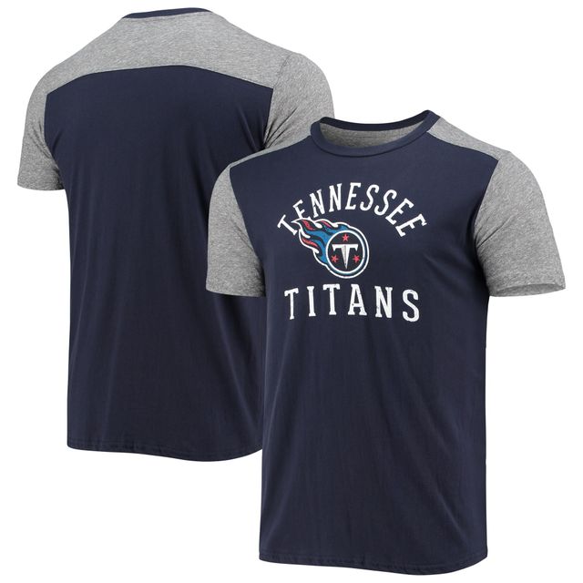 Majestic Threads T-shirt flammé pour homme des Tennessee Titans Field Goal bleu marine/gris