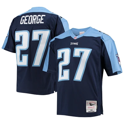 Maillot réplique Mitchell & Ness Eddie George bleu marine Tennessee Titans Legacy pour hommes