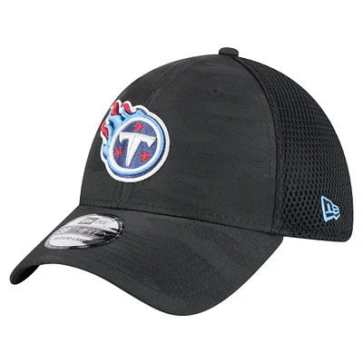 Casquette 39THIRTY Flex noire Tennessee Titans Active Camo de New Era pour homme