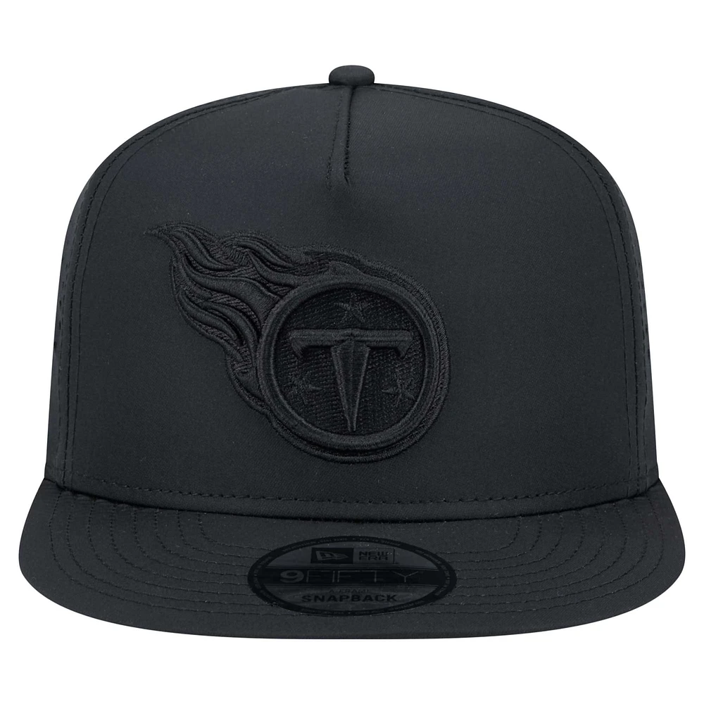 Men's New Era Black Tennessee Titans Hydro A-Frame 9FIFTY Snapback Hat
