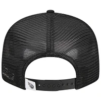 Men's New Era Black Tennessee Titans Main Trucker 9FIFTY Snapback Hat Main Trucker 9FIFTY Snapback Hat