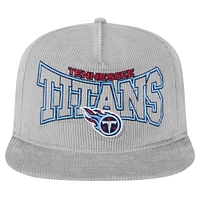 Men's New Era  Gray Tennessee Titans Corduroy Golfer Adjustable Hat
