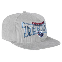 Men's New Era  Gray Tennessee Titans Corduroy Golfer Adjustable Hat