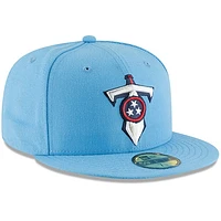 Men's New Era Light Blue Tennessee Titans Omaha 59FIFTY Fitted Hat
