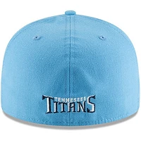 Men's New Era Light Blue Tennessee Titans Omaha 59FIFTY Fitted Hat