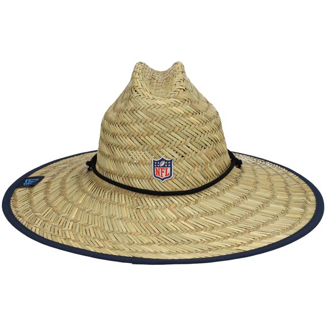 Chapeau officiel de sauveteur en paille New Era Natural Tennessee Titans NFL Entraînement Camp pour homme