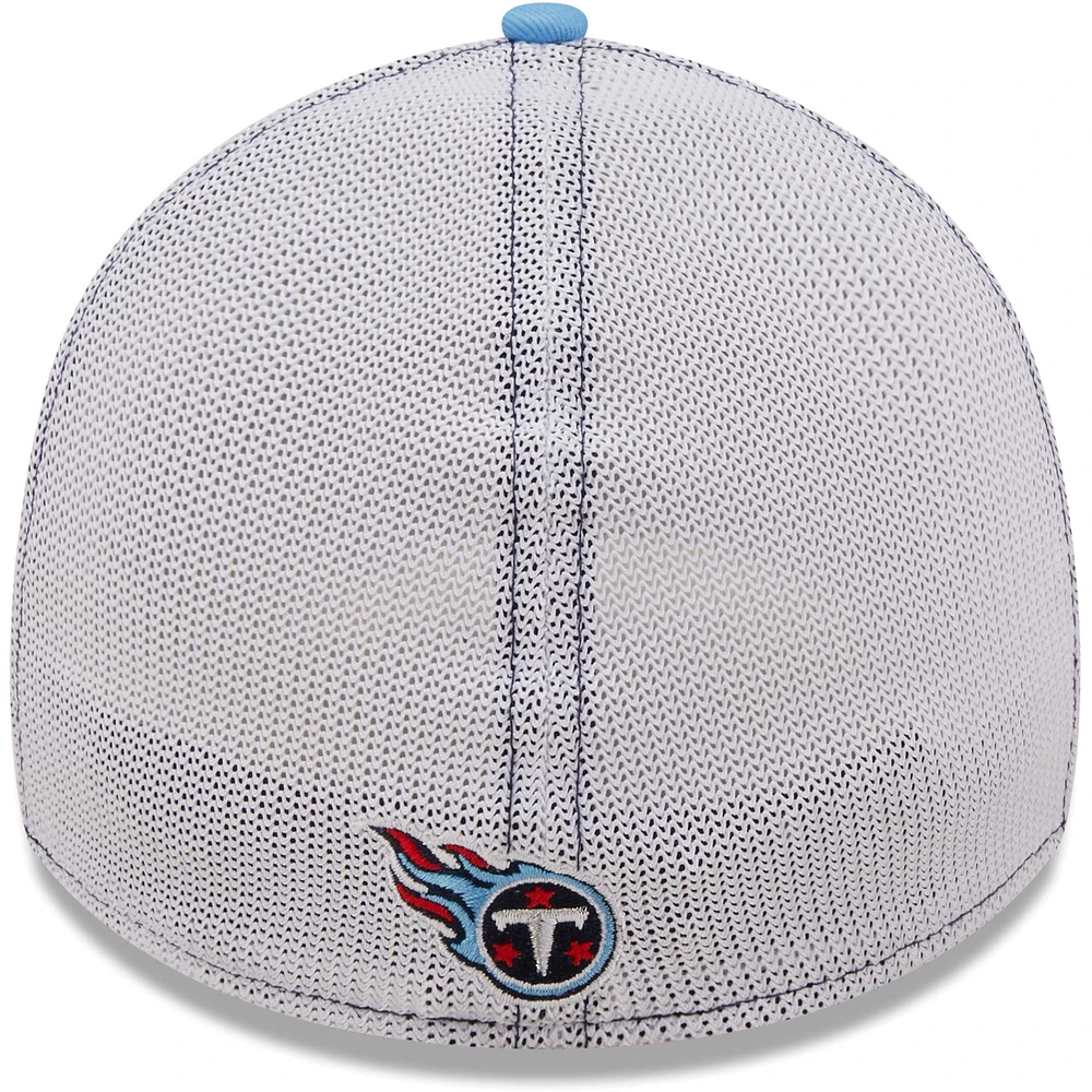 Men's New Era Navy/Light Blue Tennessee Titans Team Banded 39THIRTY - Flex Hat
