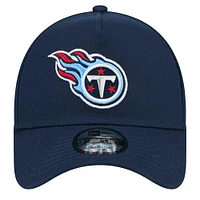 Men's New Era  Navy Tennessee Titans A-Frame 9FORTY Adjustable Hat