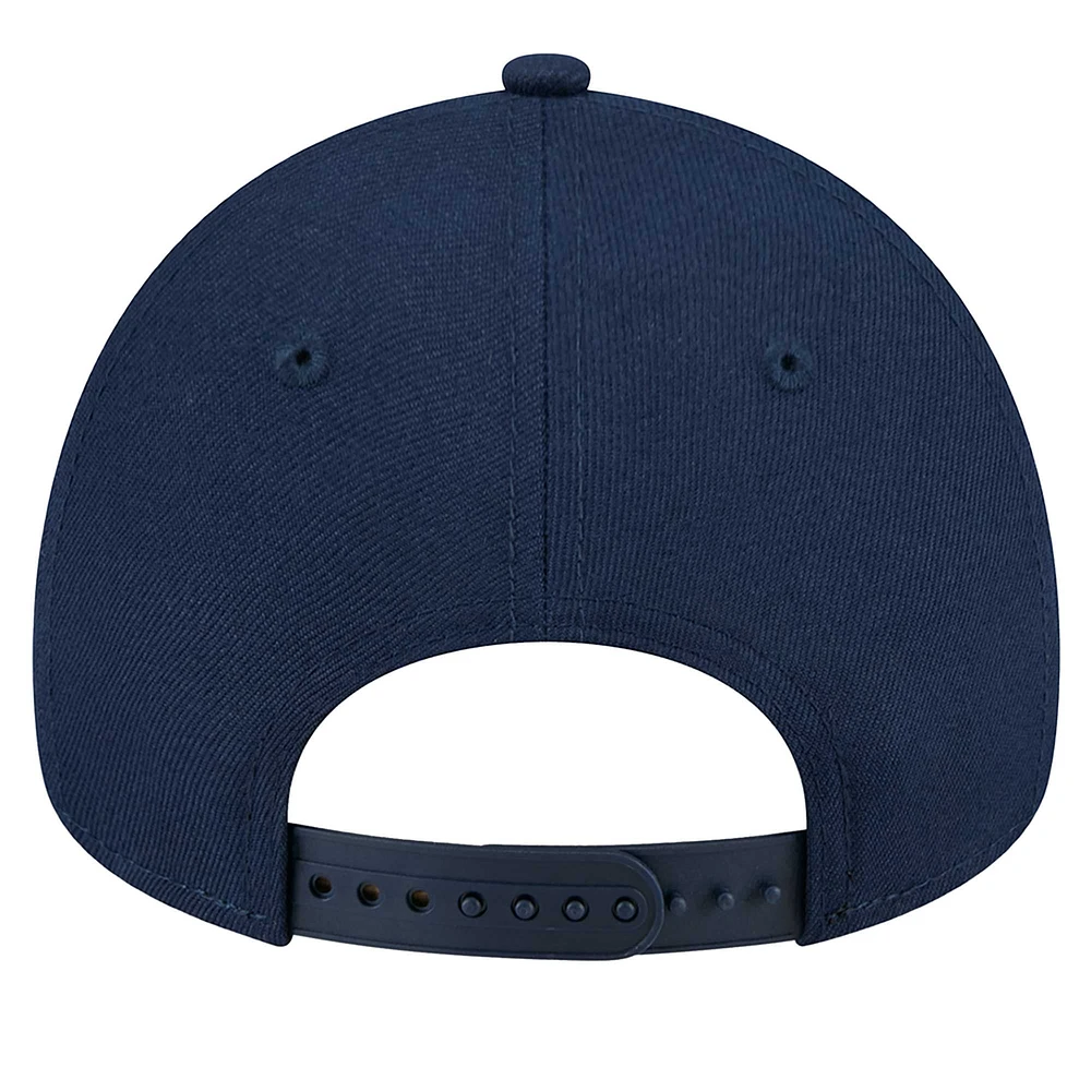 Men's New Era  Navy Tennessee Titans A-Frame 9FORTY Adjustable Hat