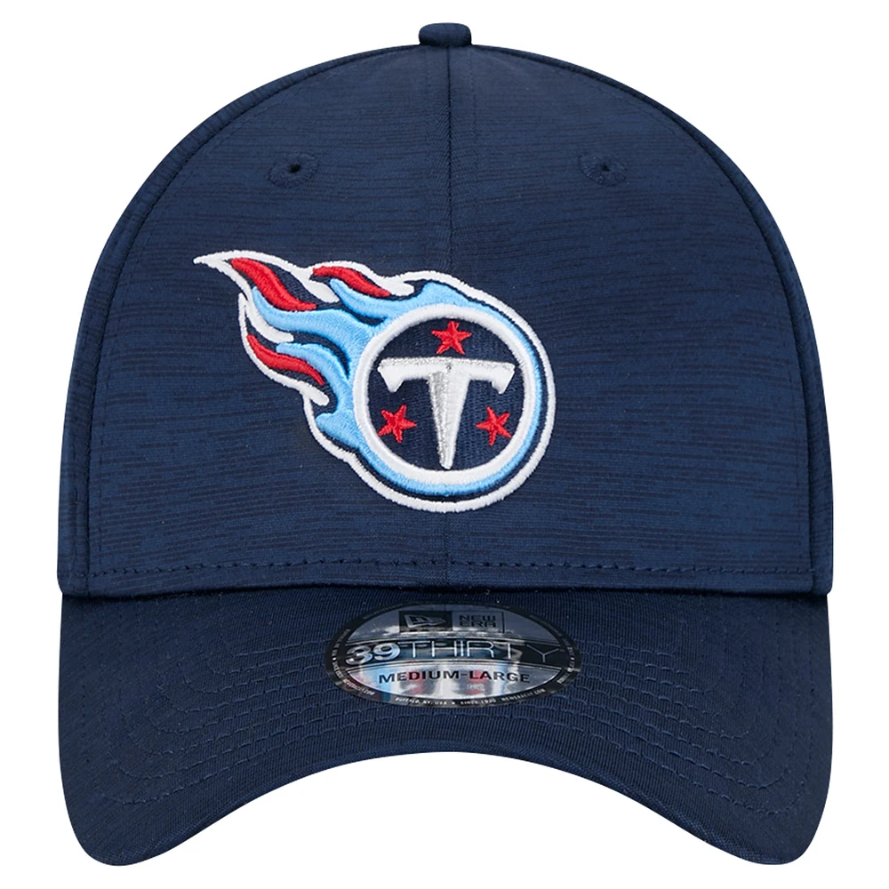 Men's New Era Navy Tennessee Titans  Active Tech 39THIRTY Flex Hat