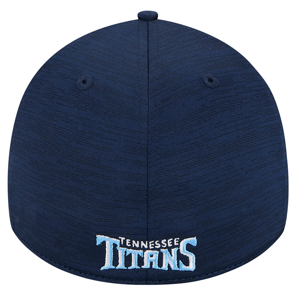 Men's New Era Navy Tennessee Titans  Active Tech 39THIRTY Flex Hat