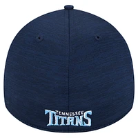 Men's New Era Navy Tennessee Titans  Active Tech 39THIRTY Flex Hat