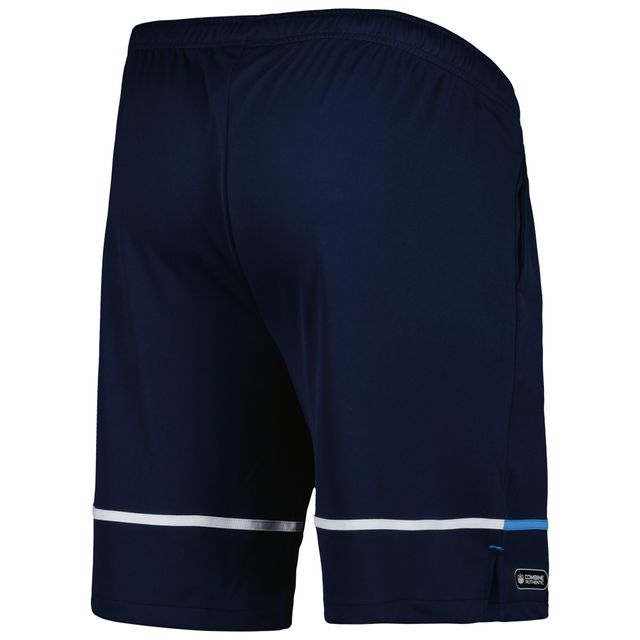 Short d'entraînement New Era Tennessee Titans Combine Authentic Rusher pour homme bleu marine