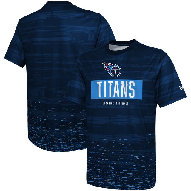 T-shirt bleu marine Tennessee Titans Sweep New Era pour homme