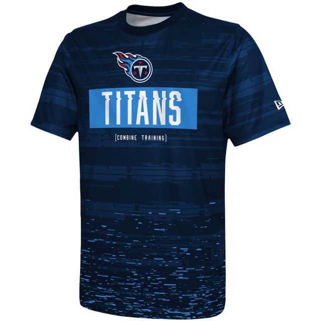T-shirt bleu marine Tennessee Titans Sweep New Era pour homme